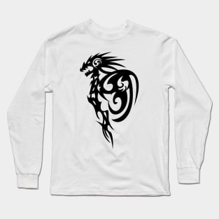 Black tribal dragon Long Sleeve T-Shirt